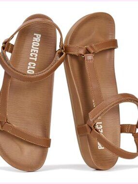 Strappy Adjustable Sandals with Plush Insole Lightweight Non Slip Women Footwear